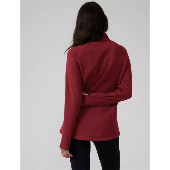 Athleta Women's Karma Funnel Neck Pullover Sweatshirt Red Size Small - Picture 6 of 14